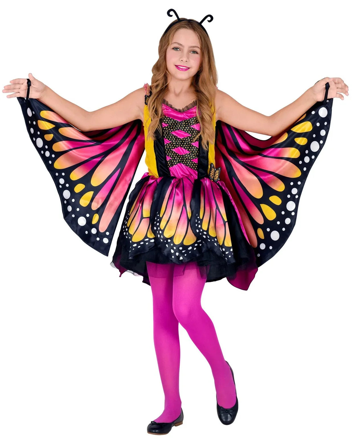 Disfraz de Mariposa Rosa y Amarilla para Niña Mariposa Widmann