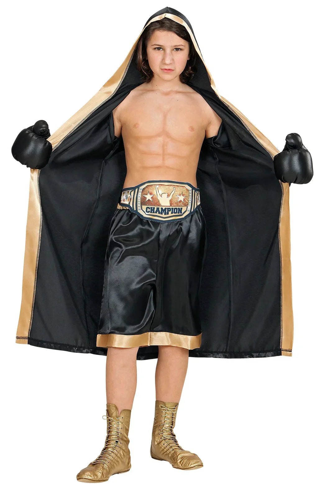 Disfraz de Boxeador Negro para Niño Deportistas y Animadoras Infantiles Widmann