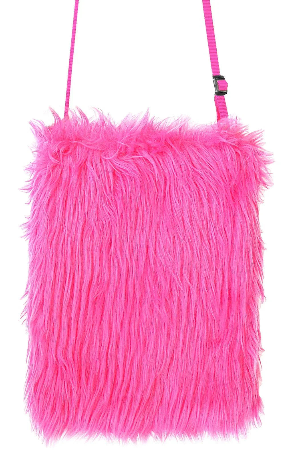 Bolso de Peluche Rosa Neón Años 80 Widmann