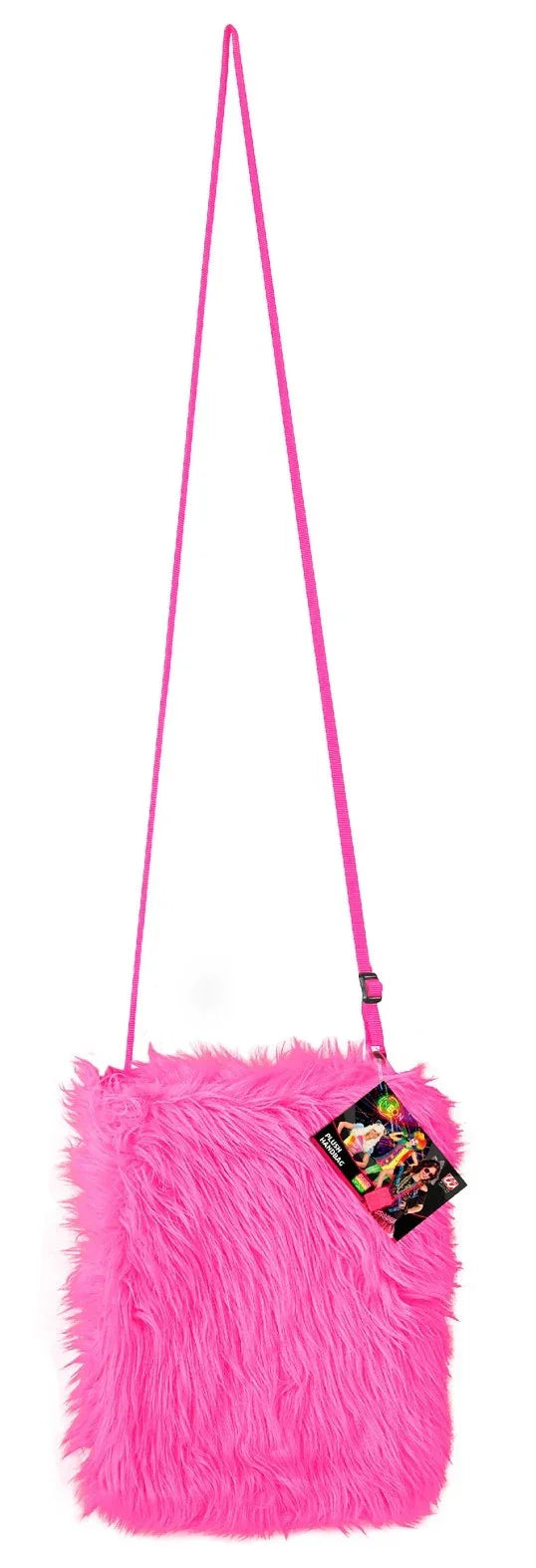 Bolso de Peluche Rosa Neón Años 80 Widmann