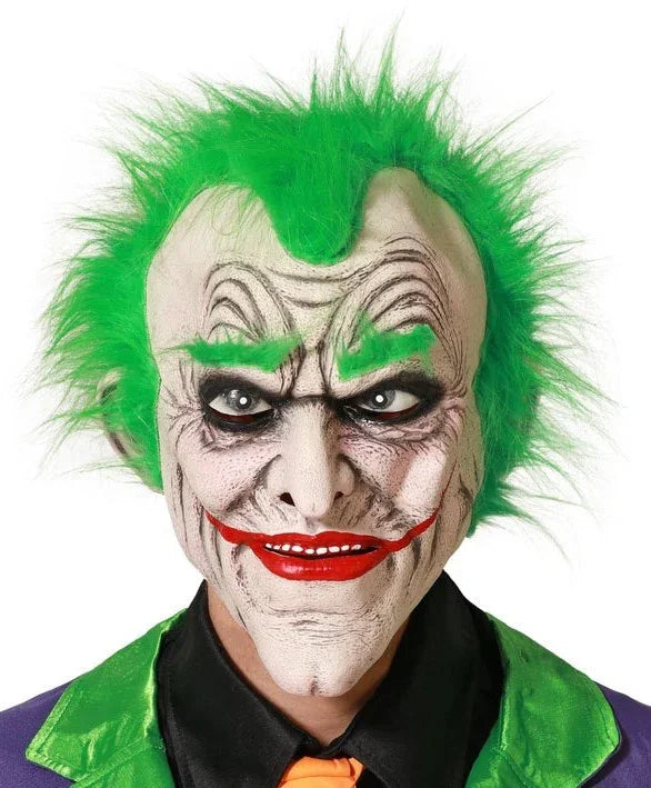 Máscara de Joker de Látex con Pelo Joker Atosa