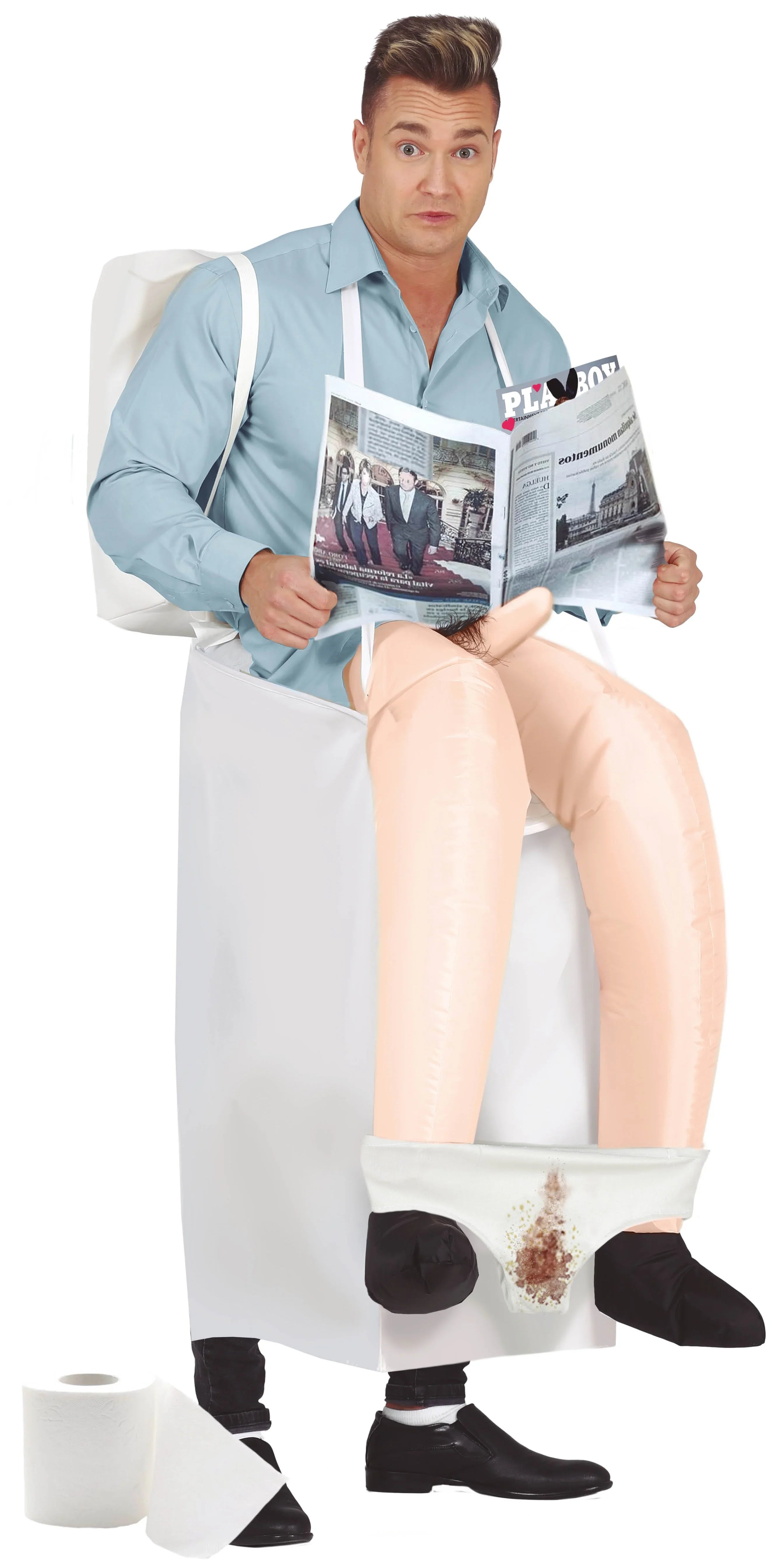 Disfraz de Hombre Cagando en el Baño Hinchable Hinchables Guirca