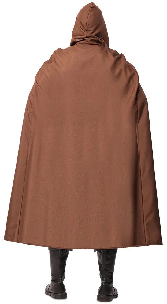 Capa Medieval Marrón con Capucha para Adulto Complementos Medievales EuroCarnavales