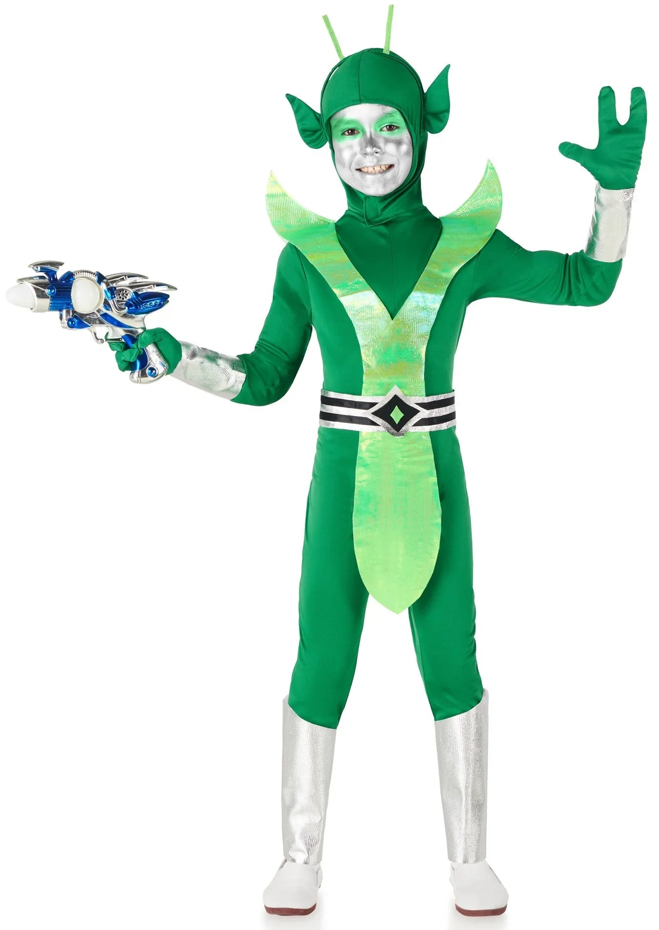 Disfraz de Alien Verde Infantil Extraterrestres Kimokawaii