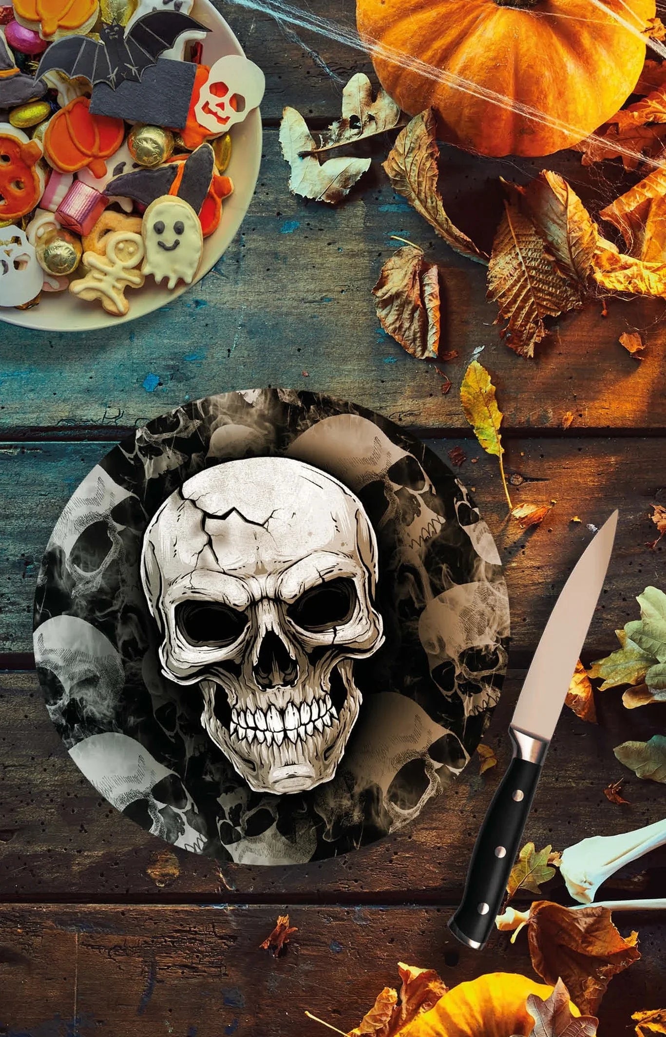 Pack de 6 Platos de Calaveras de Halloween Menaje Halloween Guirca