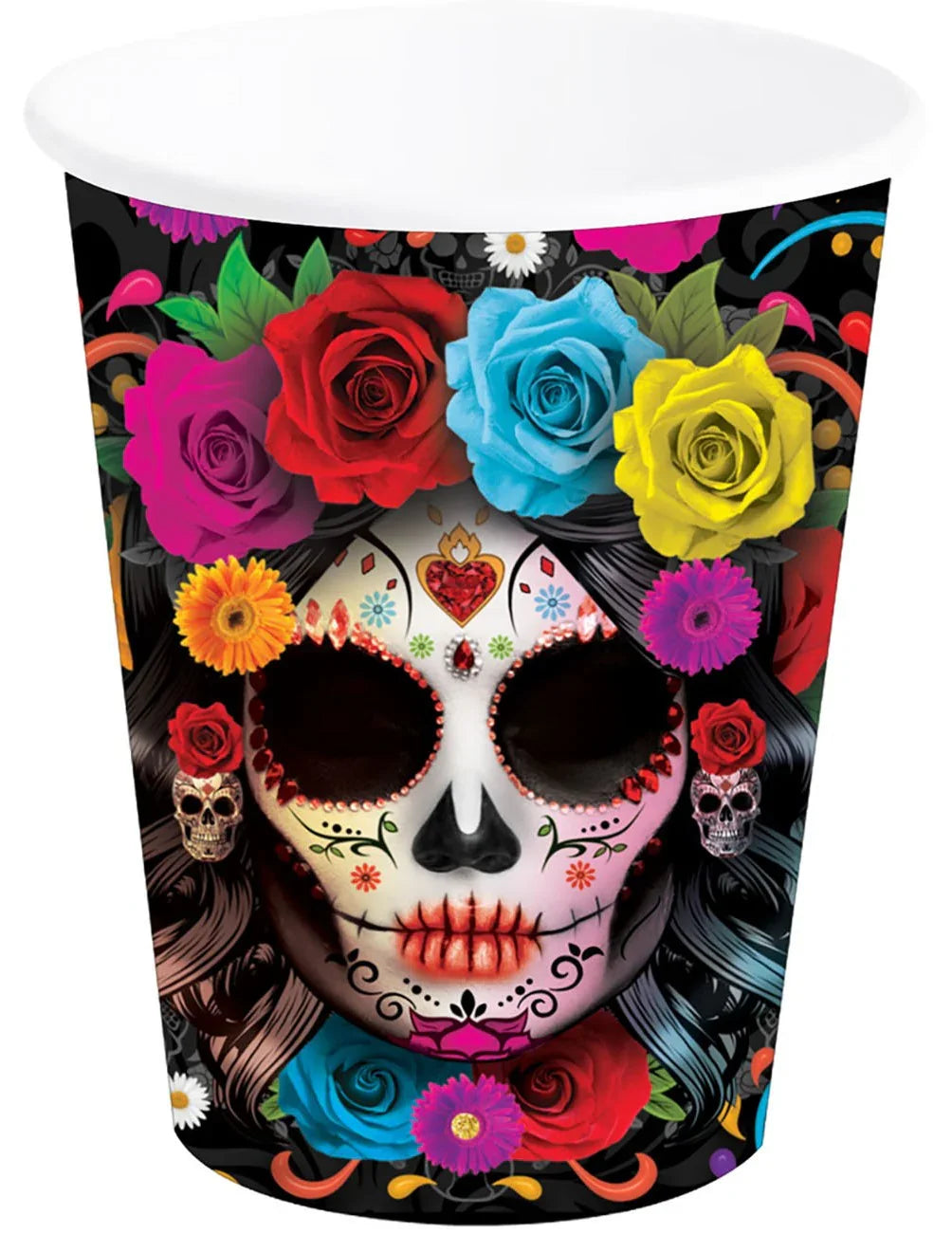 Pack de 6 Vasos de Catrina de Halloween Menaje Halloween Guirca