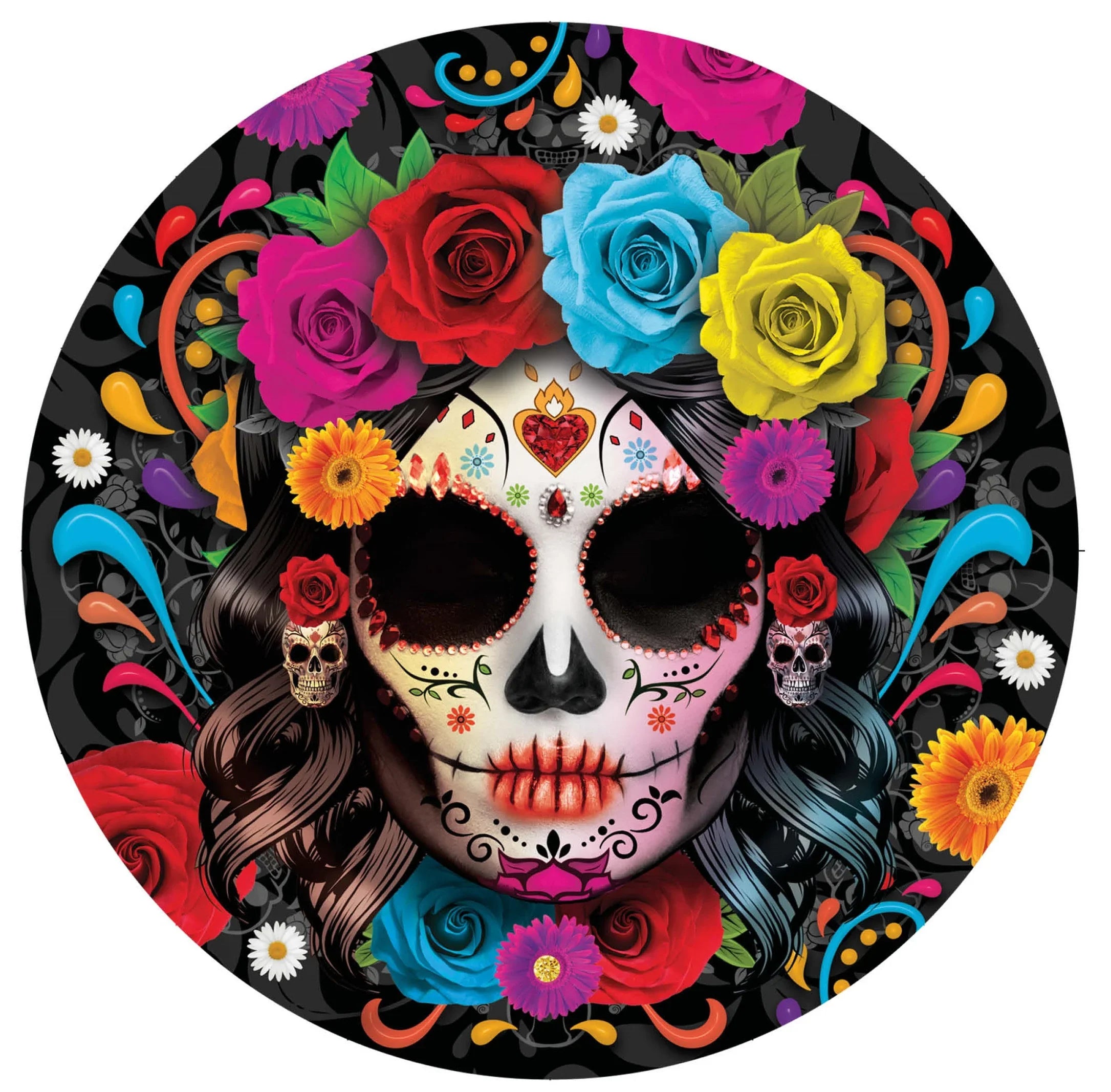Pack de 6 Platos de Catrina de Halloween Menaje Halloween Guirca