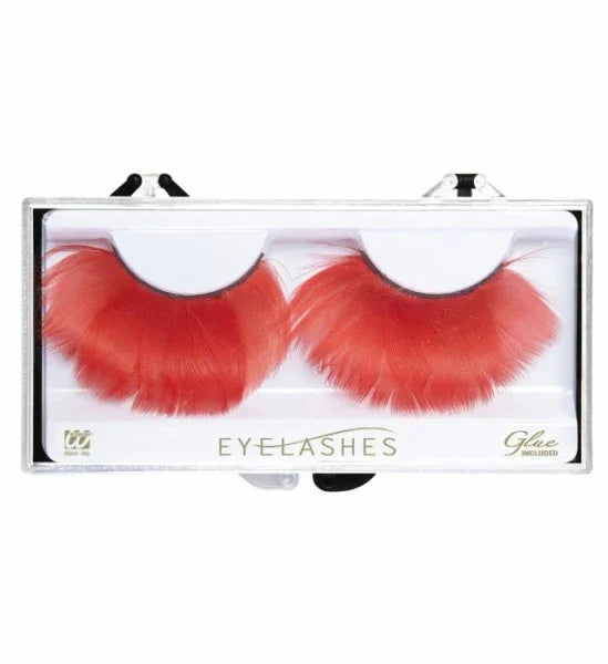 Pestañas de Plumas Rojas COMPLEMENTOS Widmann