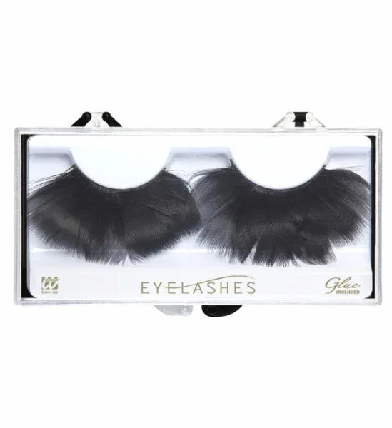 Pestañas de Plumas Negras COMPLEMENTOS Widmann