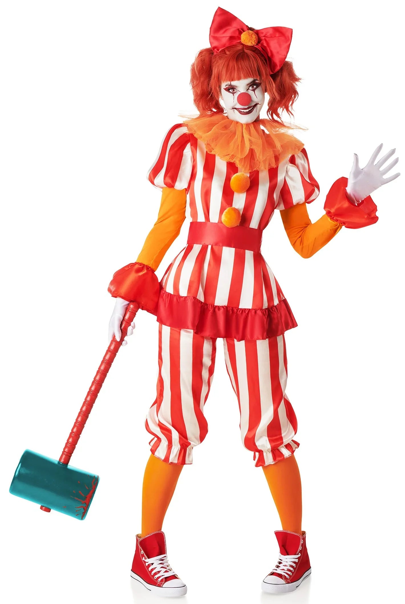 Disfraz de Payasa del Circo del Terror para Mujer Payasos Asesinos Kimokawaii