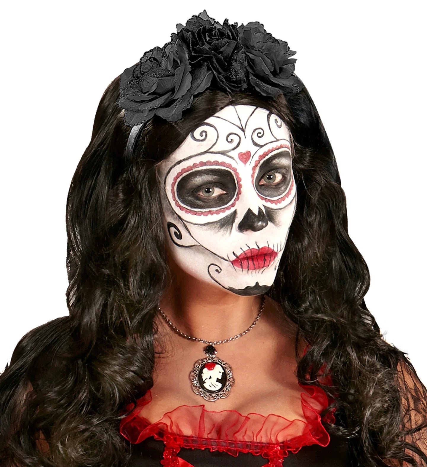 Diadema de Catrina con Rosas Negras Catrina Widmann