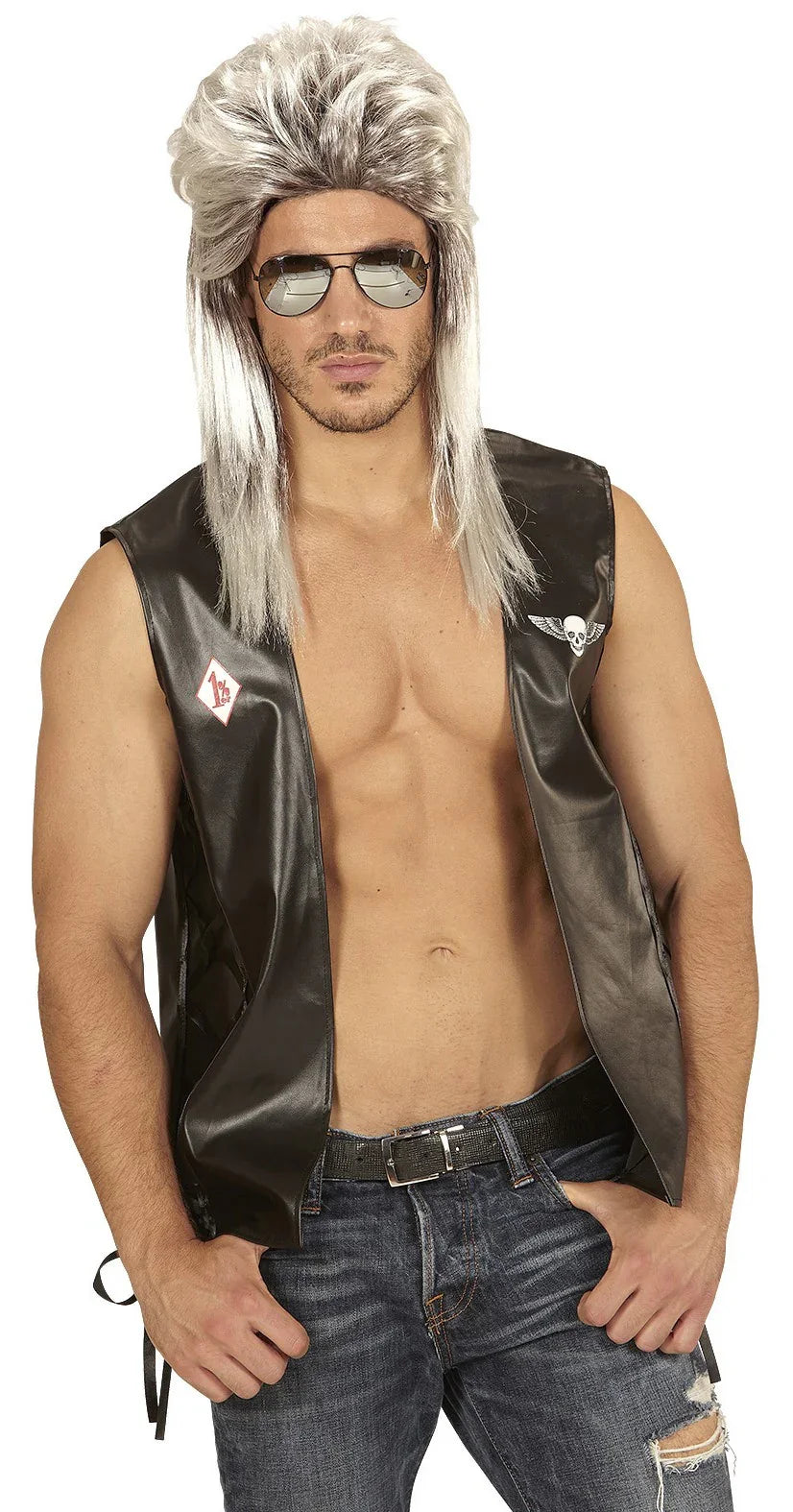 Peluca Rubia Estilo Mullet Años 80 de Hombre Pelucas Rubias Widmann