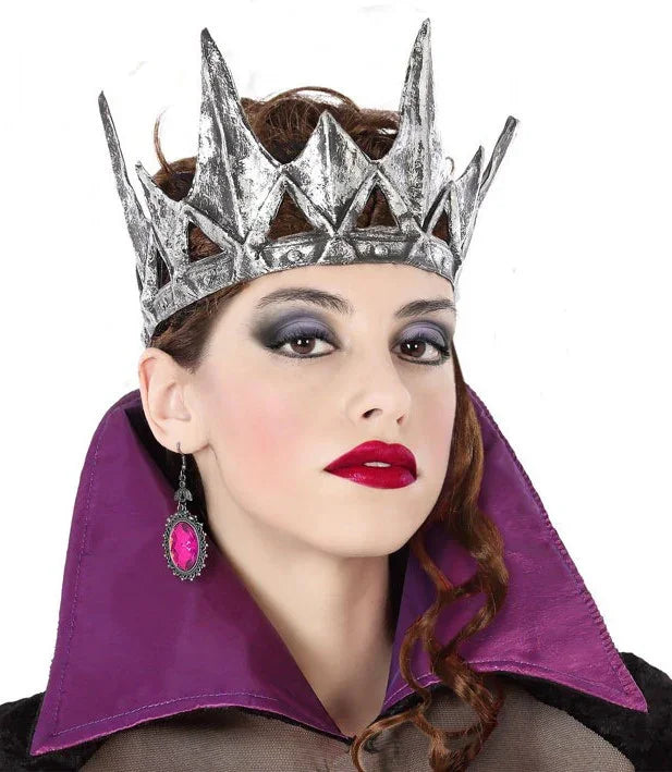 Corona de Reina Malvada Plateada Coronas y Tiaras Atosa