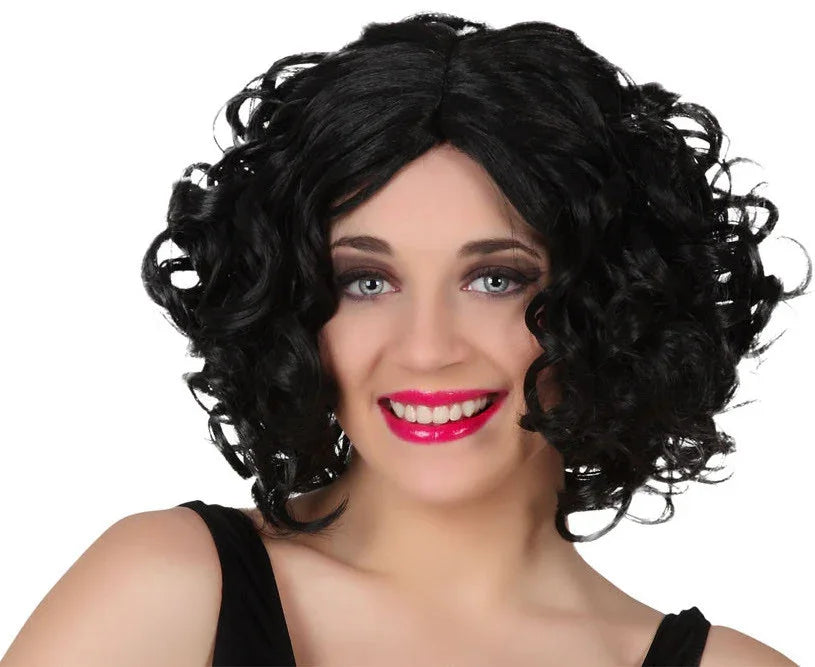 Peluca Morena Rizada Estilo Años 20 Pelucas Morenas Atosa