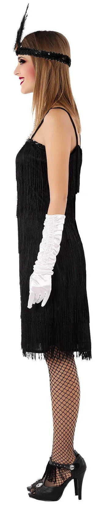 Disfraz de Charlestón Años 20 Negro para Mujer Charlestón Atosa