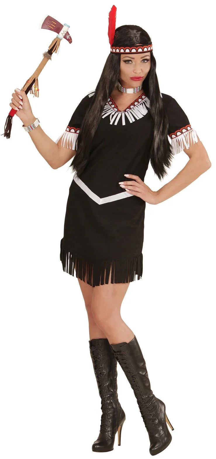 Disfraz de India Negra para Mujer Adultos Widmann
