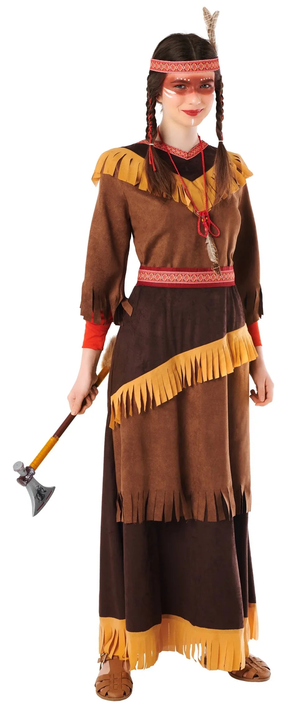 Disfraz de Guerrera India para Mujer Indio Kimokawaii