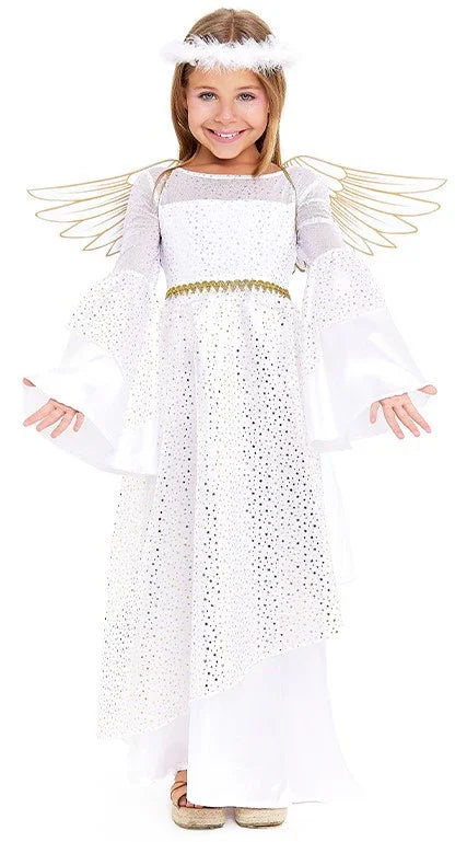 Disfraz de Angel Navideño para Niña Ángeles Partilandia