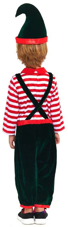 Disfraz de Elfo Navideño con Peto para Niño Elfos Navideños Partilandia