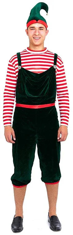 Disfraz de Elfo Navideño con Peto para Hombre Elfos Navideños Partilandia