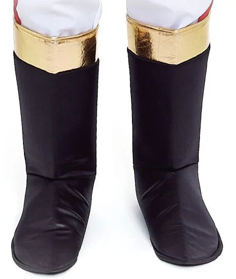 Cubrebotas Negros Altos con Ribete Dorado para Adulto Cubrezapatos y Botas Partilandia
