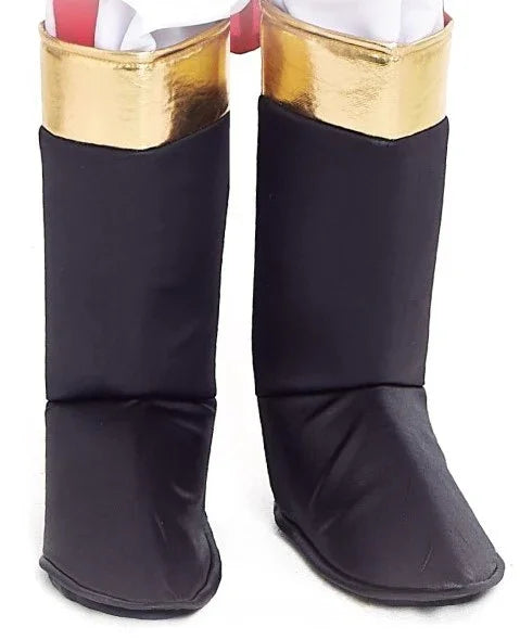 Cubrebotas Negros Altos con Ribete Dorado Infantiles Cubrezapatos y Botas Partilandia