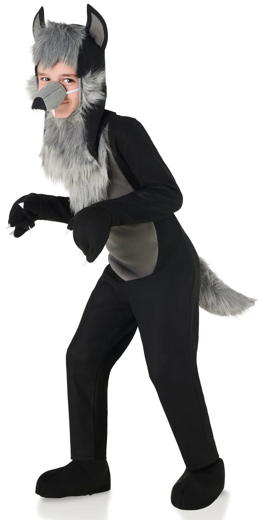 Disfraz de Lobo Negro Infantil Lobo Kimokawaii