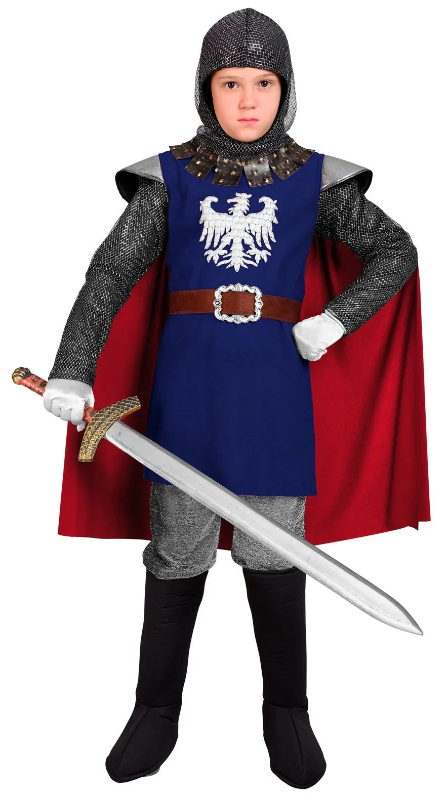 Disfraz de Caballero Medieval Azul para Niño Caballeros y Cruzados Medievales Widmann