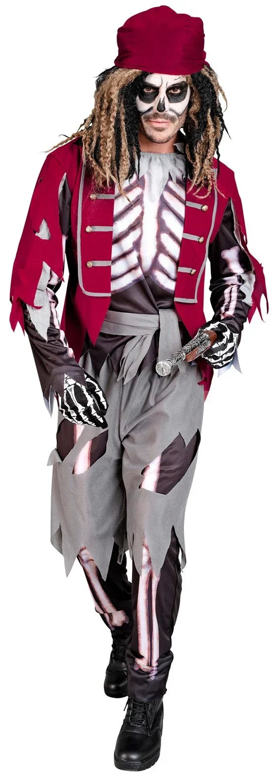 Disfraz de Esqueleto Bucanero para Hombre Piratas Widmann
