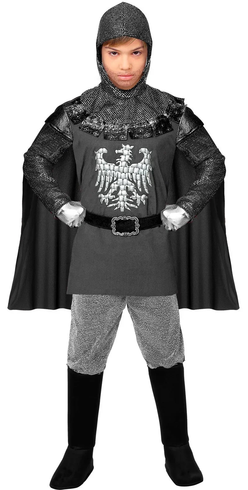 Disfraz de Caballero Medieval Negro para Niño Caballeros y Cruzados Medievales Widmann
