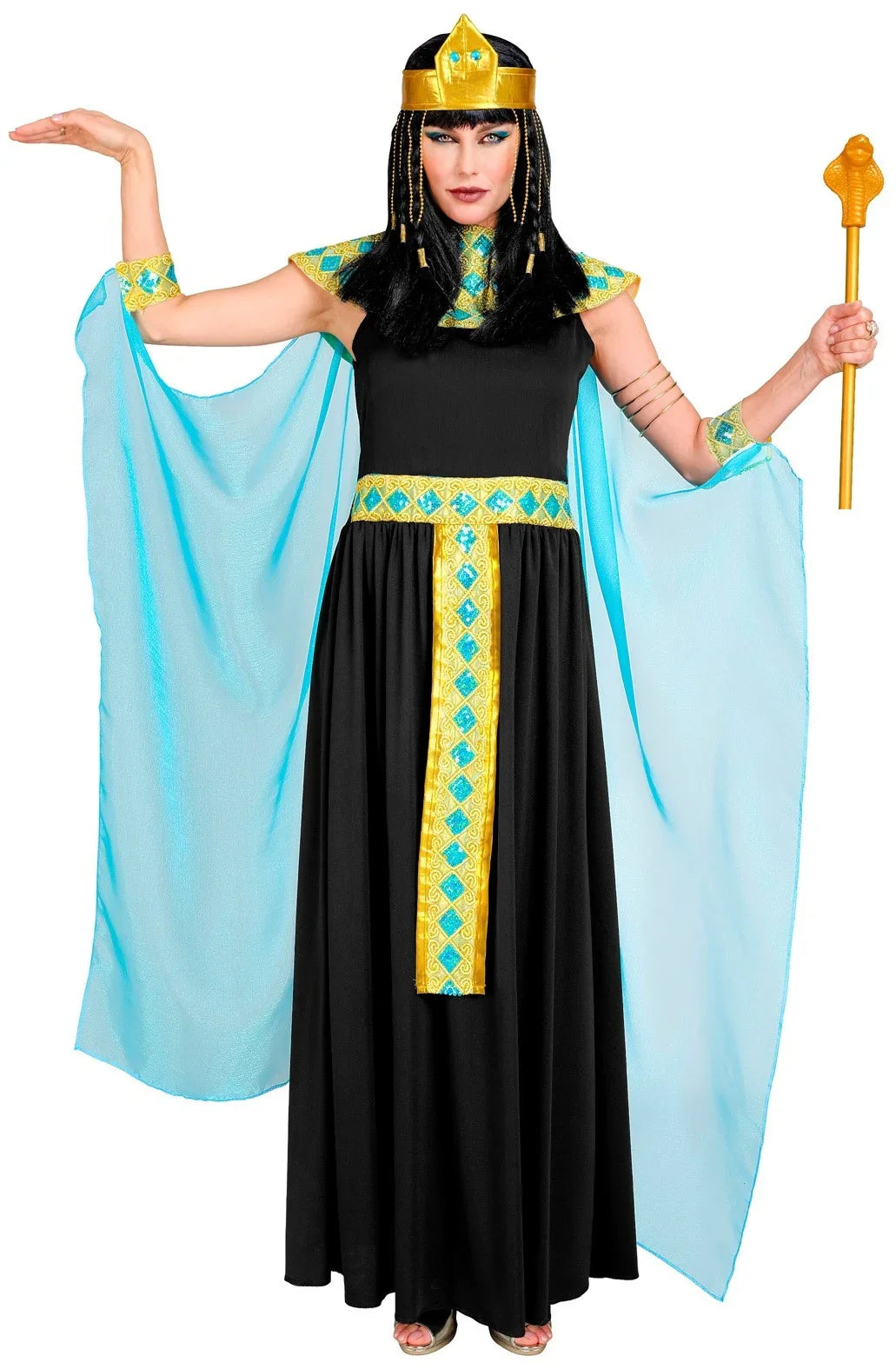 Disfraz de Egipcia Cleopatra Negro para Mujer Egipcios Widmann