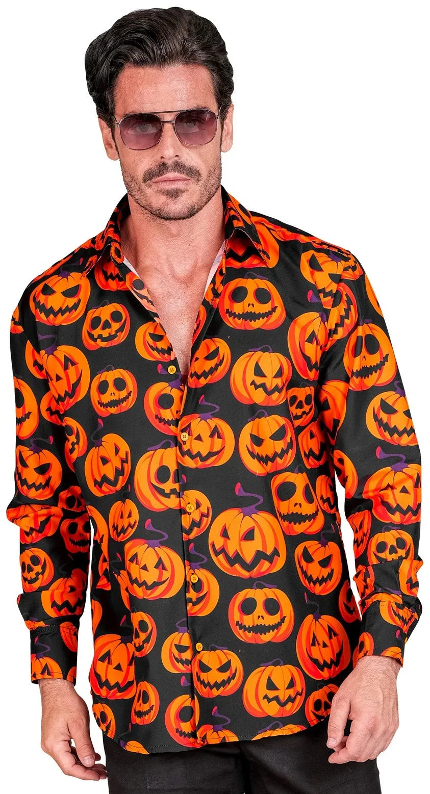 Camisa de Calabazas de Halloween para Hombre Camisas de Halloween Widmann