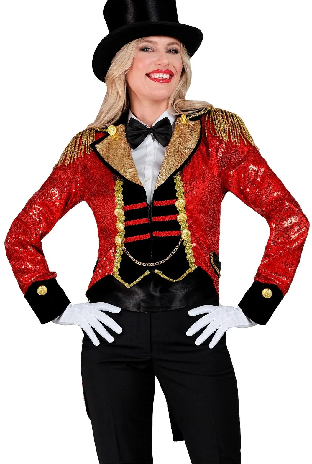 Chaqueta de Domadora Roja con Lentejuelas para Mujer Domador Widmann