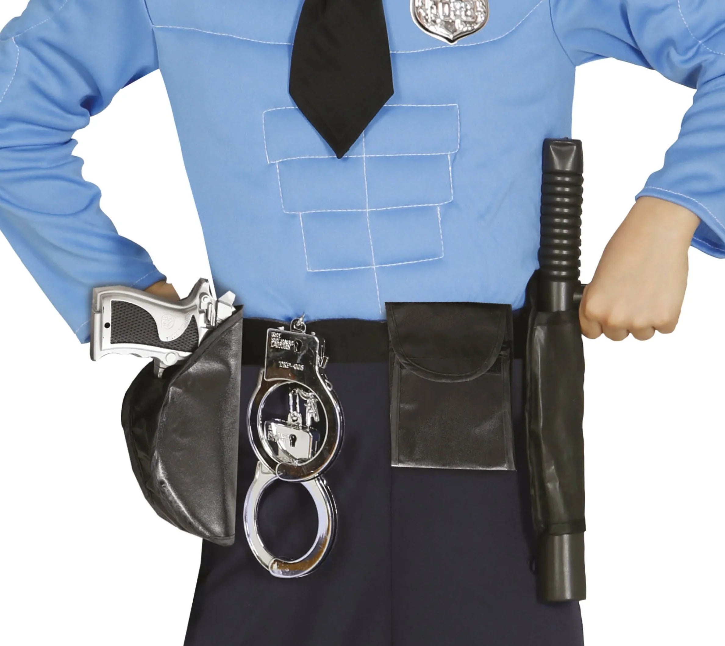 Cinturón de Policía Infantil con Pistola, Porra y Esposas Complementos Polis y Presos Guirca