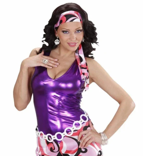 Anillo de Hippie en plateado con brillos COMPLEMENTOS Widmann