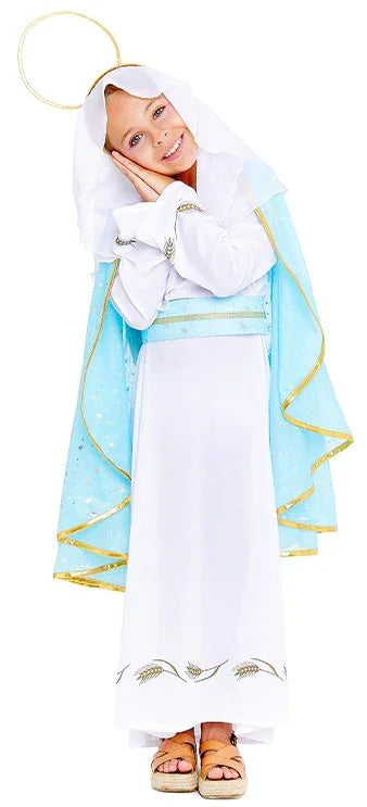 Disfraz de Virgen María Navideña para Niña Virgen María Partilandia