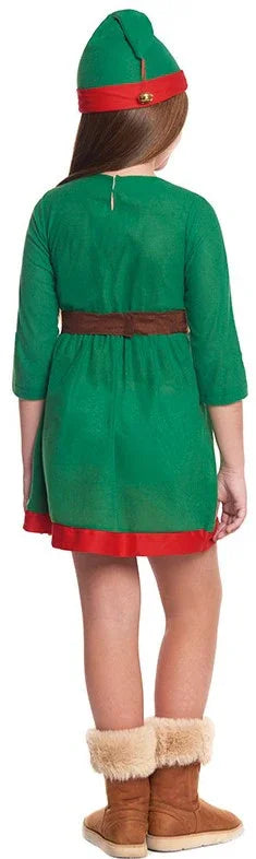 Disfraz de Elfa de Navidad Traviesa para Niña Elfos Navideños Partilandia
