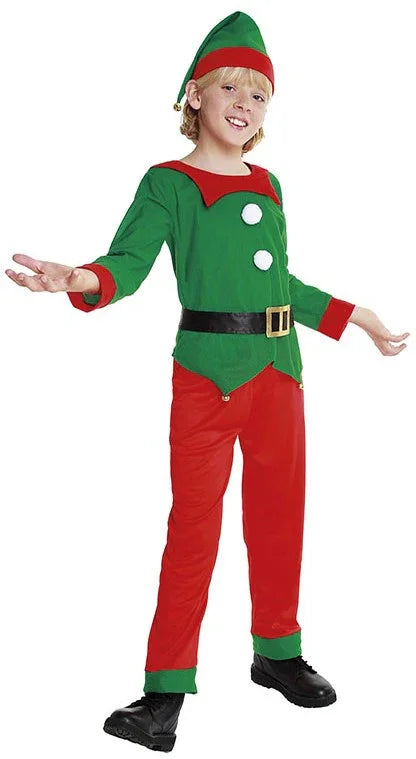 Disfraz de Elfo de Navidad Travieso para Niño Elfos Navideños Partilandia