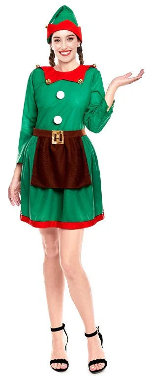 Disfraz de Elfa de Navidad Traviesa para Mujer Elfos Navideños Partilandia