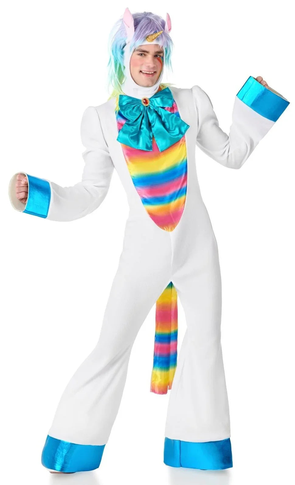 Disfraz de Unicornio Juguetón para Hombre Unicornio Kimokawaii