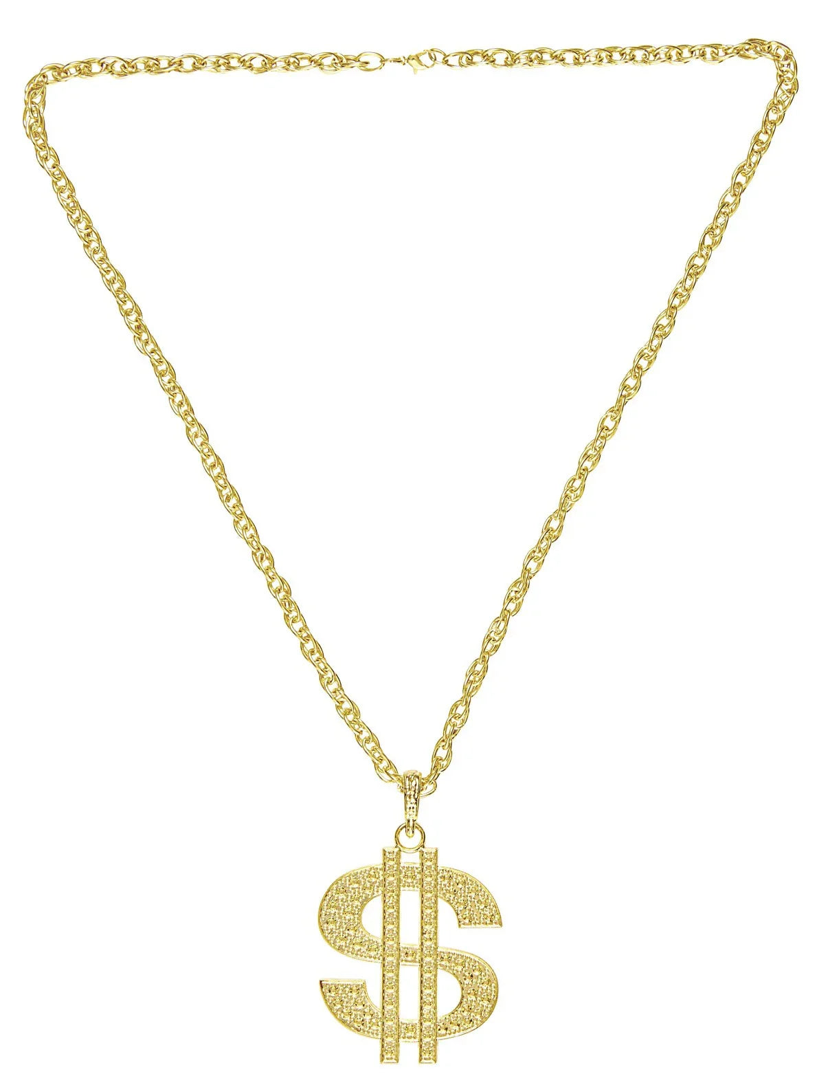 Cadena con el Símbolo del Dólar Dorada Collares, Colgantes y Gargantillas Widmann