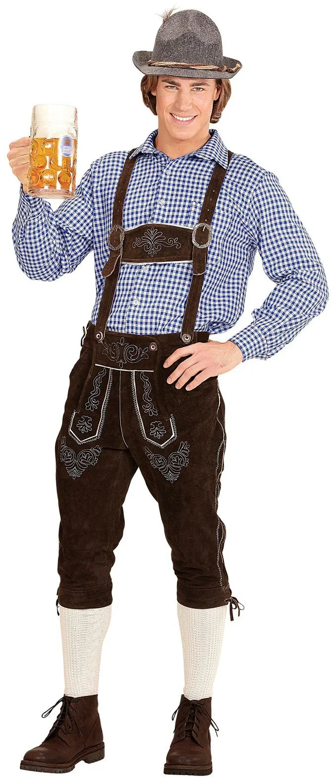 Camisa Oktoberfest de Cuadros Azules para Hombre Camisas Tirolesas y de Oktoberfest Widmann