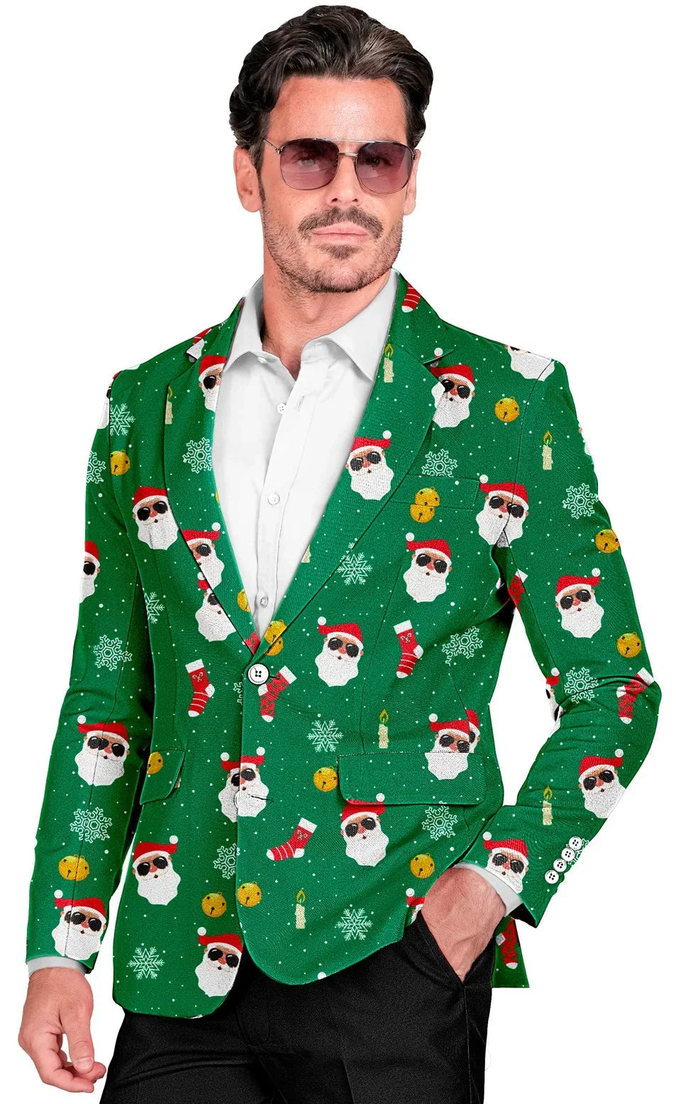 Chaqueta Americana de Papá Noel Verde para Hombre Chaquetas y Fracs Widmann