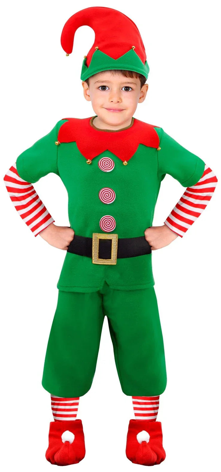 Disfraz de Elfo Ayudante de Santa Claus para Niño Elfos Navideños Widmann