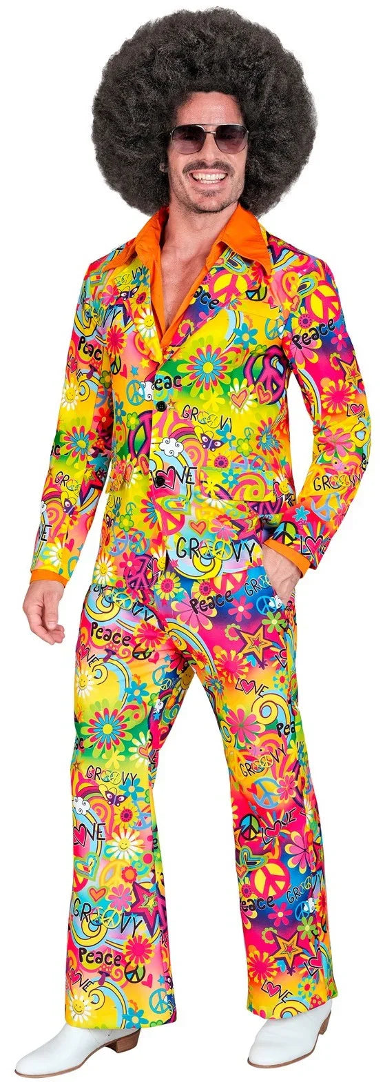 Traje Años 60 con Estampado Hippie para Hombre Años 60 Widmann
