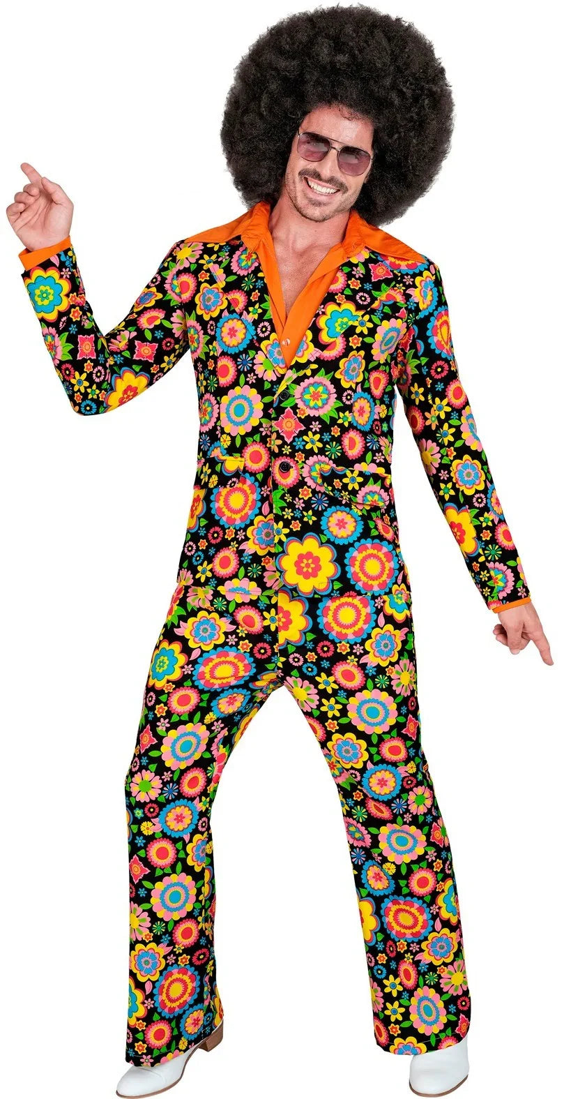 Traje Años 60 con Flores Multicolor para Hombre Años 60 Widmann