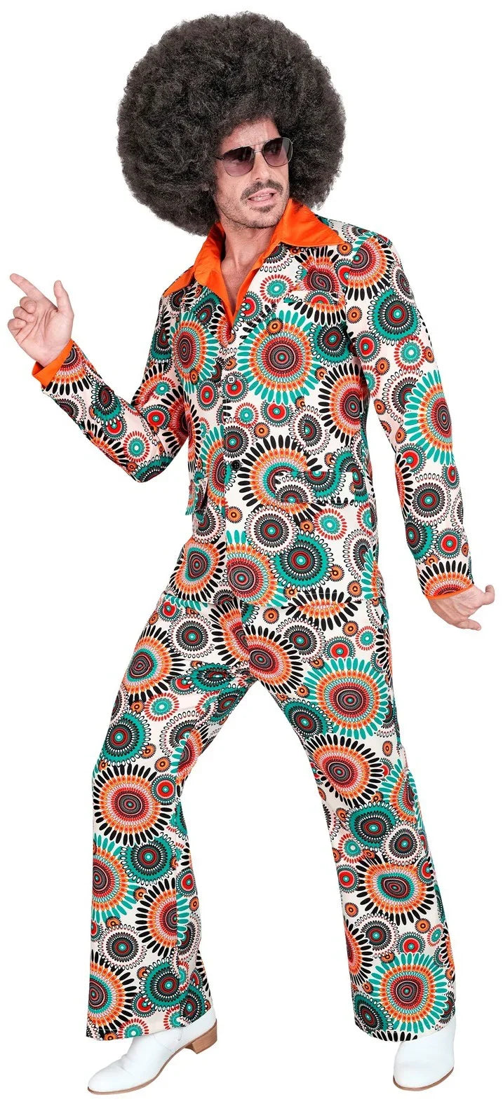 Traje Años 60 con Estampado Multicolor para Hombre Años 60 Widmann