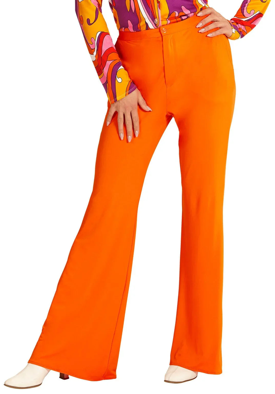 Pantalón de Campana Años 70 Naranja para Mujer Años 70 Widmann