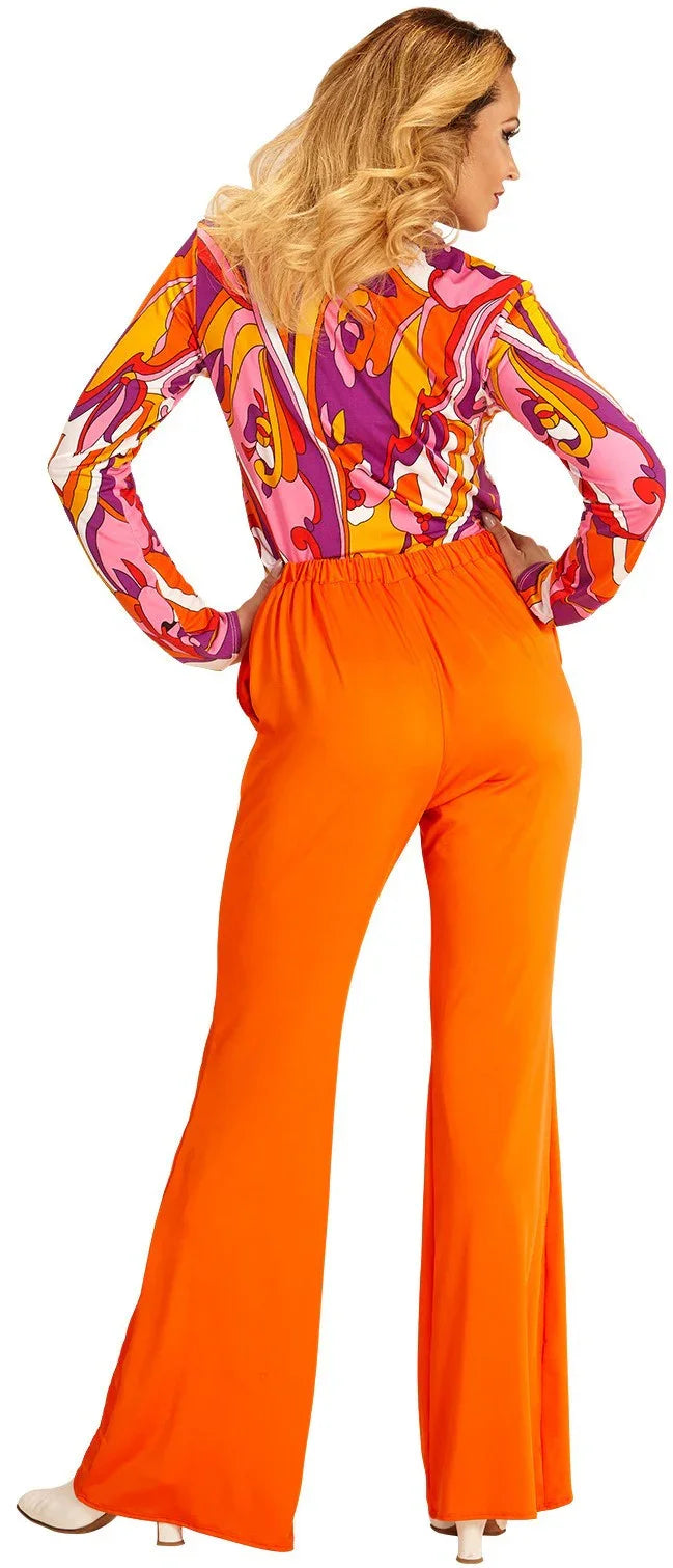 Pantalón de Campana Años 70 Naranja para Mujer Años 70 Widmann