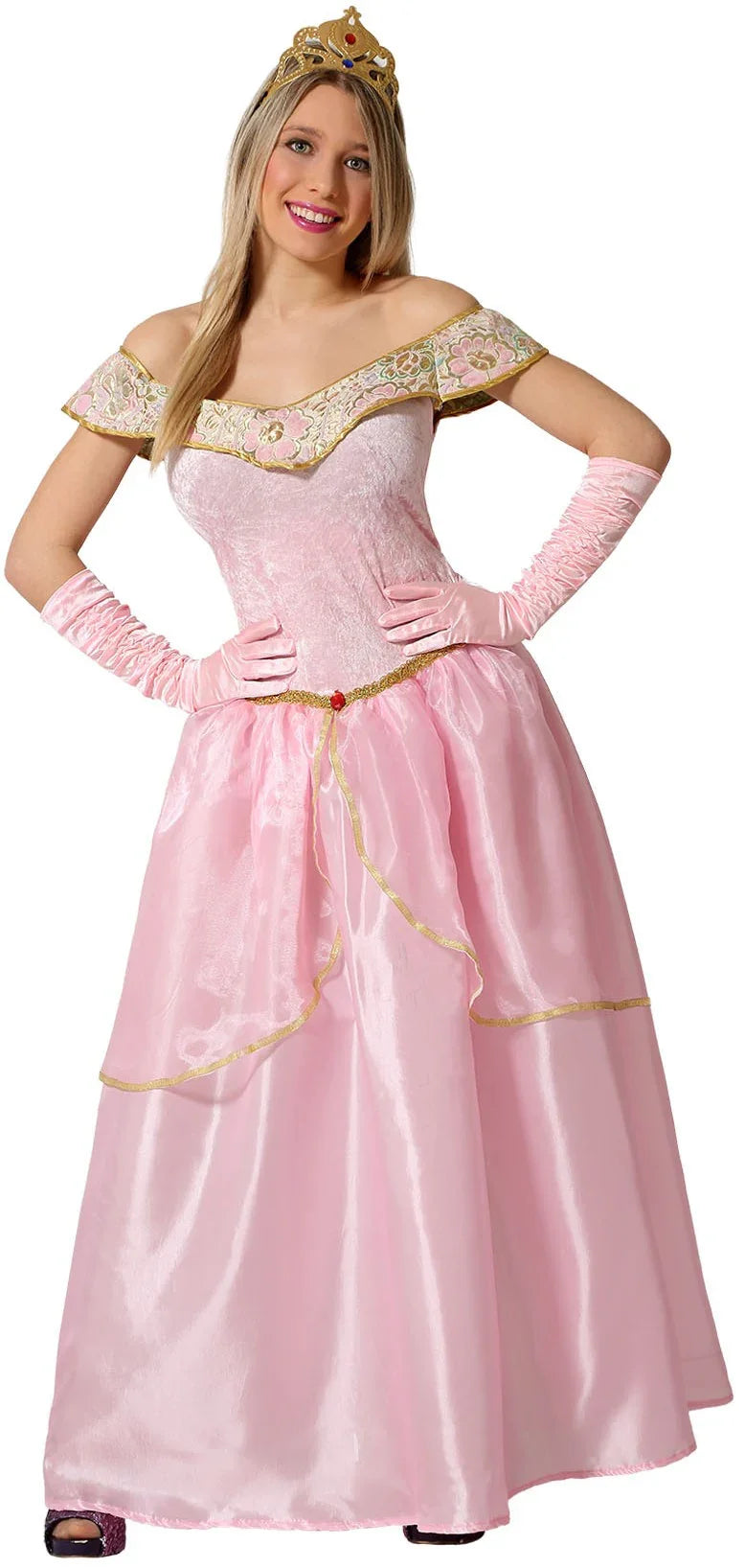 Disfraz de Princesa Rosa Elegante para Mujer Princesas y Príncipes Atosa